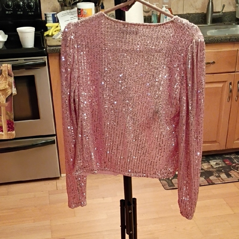 Glamorous Pink Sequin Blazer by Chicme - Picture 3 of 4